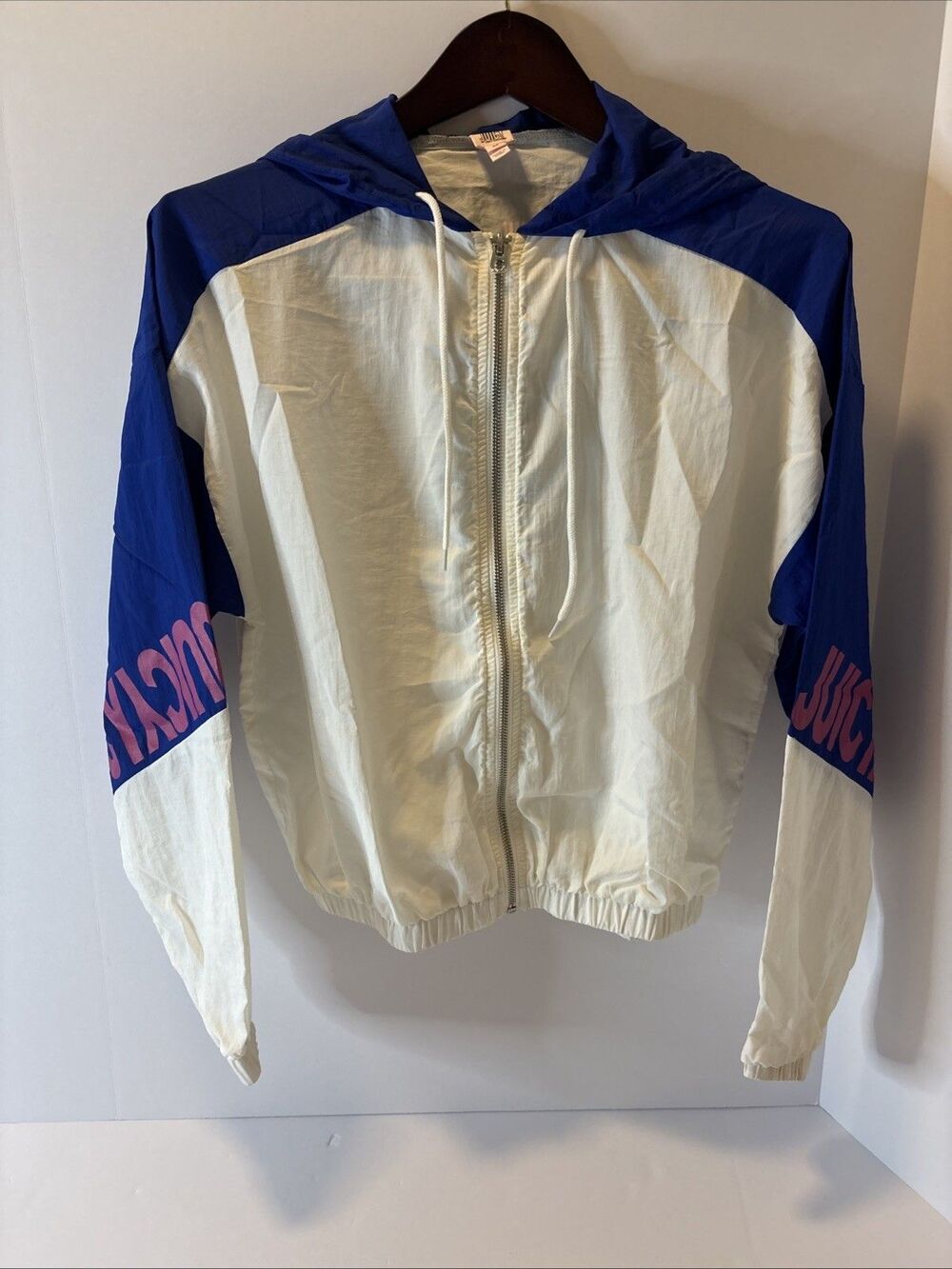 Juicy by Juicy Couture Full Zip Womens Windbreaker Jacket Size M Vintage Style